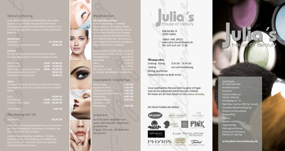 Preise 2022 - Julia´s house of beauty in Giessen