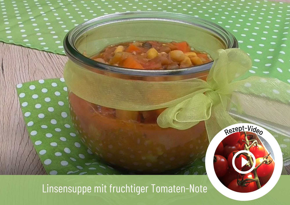 Linsen-Suppe mit fruchtiger Tomaten-Note