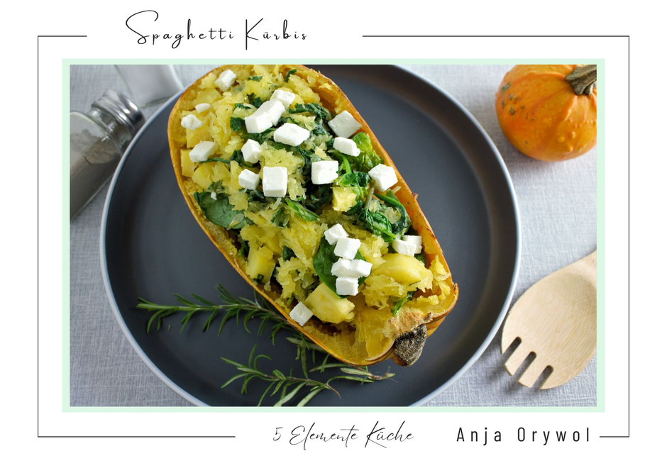 TCM Herbst-Rezept: Spaghetti Kürbis aus dem Backofen