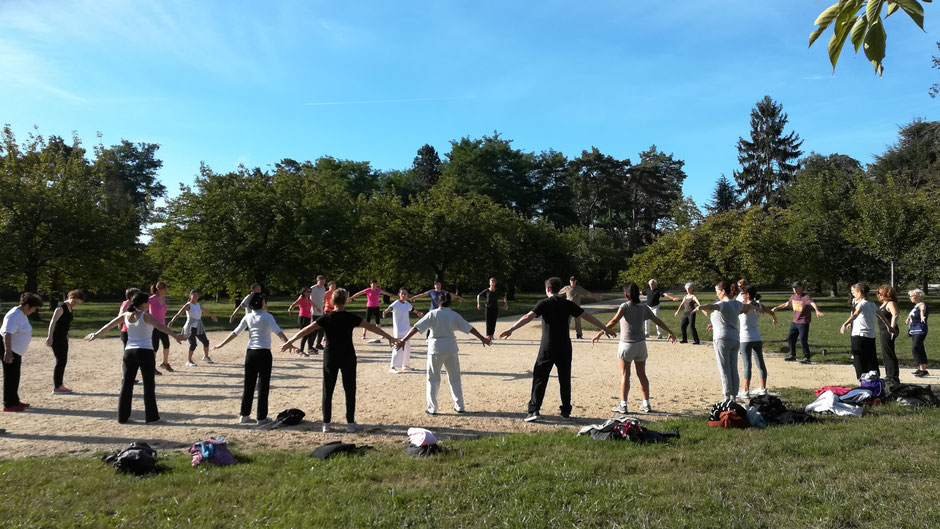 cours de qi gong au parc de Sceaux 
