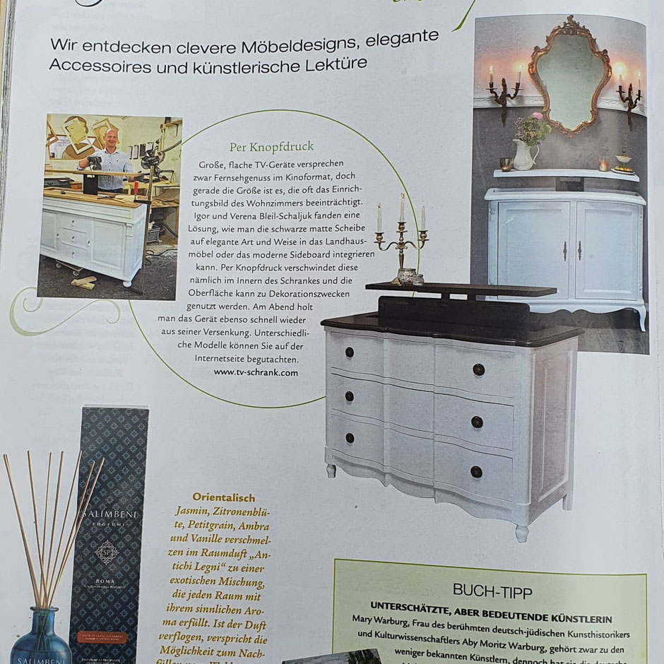 Zeitungsartikel in der "Wohnen Garten"