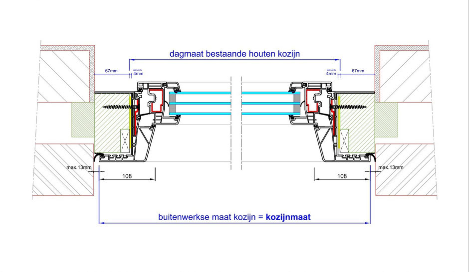 Kozijnmaat serie R1