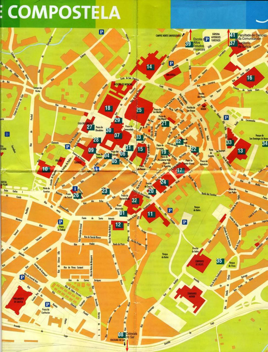 Plan de Saint-Jacques-de-Compostelle