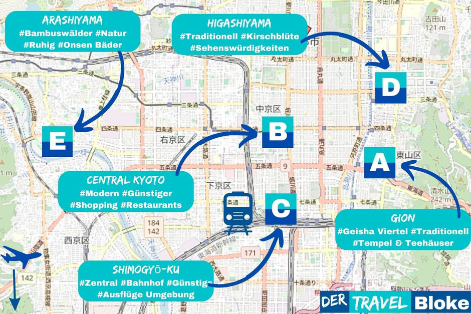 Kyoto - Wo übernachten? Hotel Empfehlung & Unterkunft Tipps