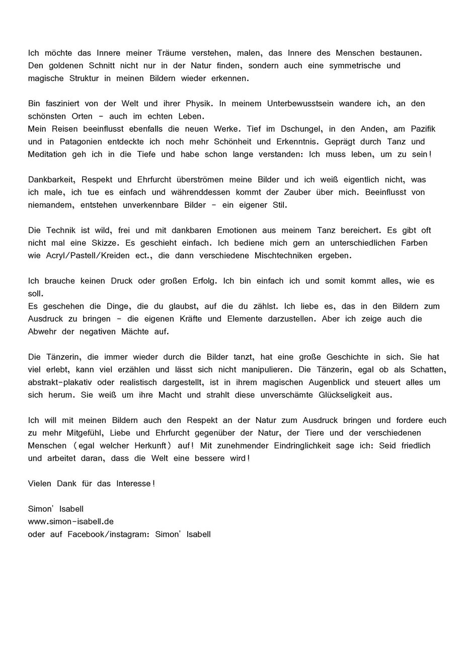 Gedanken einer Künstlerin