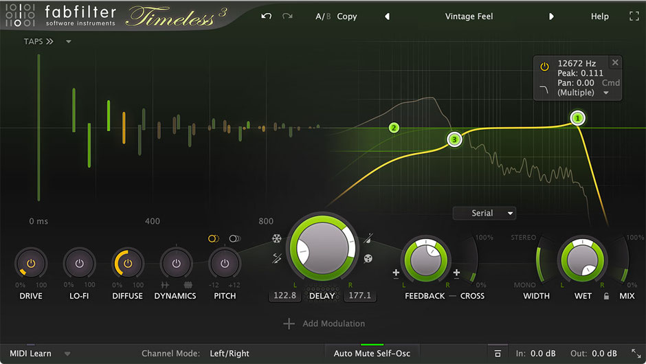 Timeless techno reverb