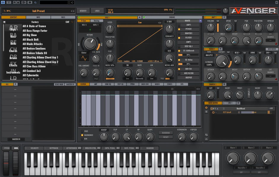 electronic msuic vst vps avenger