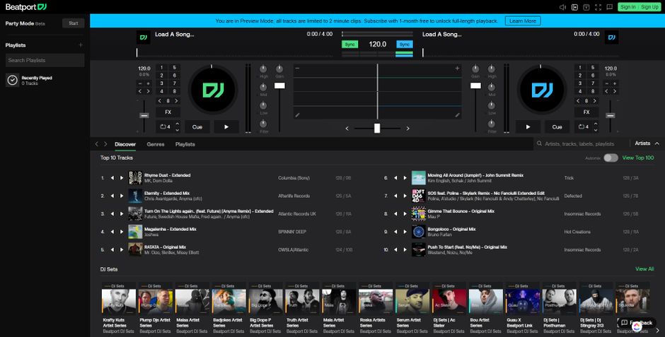 Music mixing with beatport dj