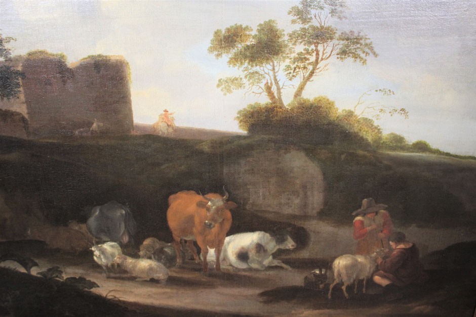 te_koop_aangeboden_een_landschaps_schilderij_van_de_kunstschilder_dirck_van_bergen_1645-1699_17de_eeuw_nederlands_gouden_eeuw