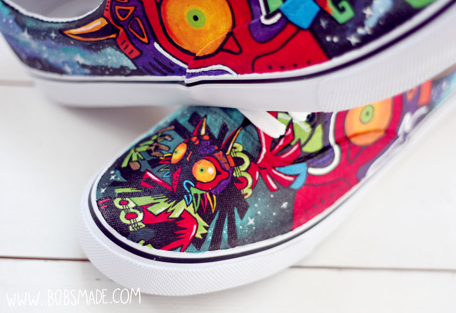 Majoras Mask - Legend of Zelda custom shoes by bobsmade