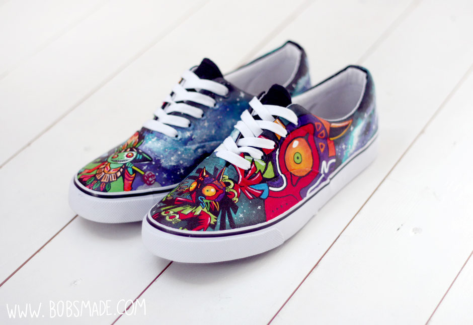 Majoras Mask - Legend of Zelda custom shoes by bobsmade