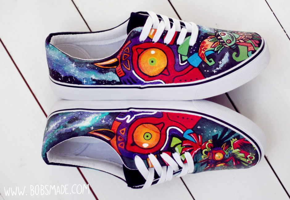 Majoras Mask - Legend of Zelda custom shoes by bobsmade