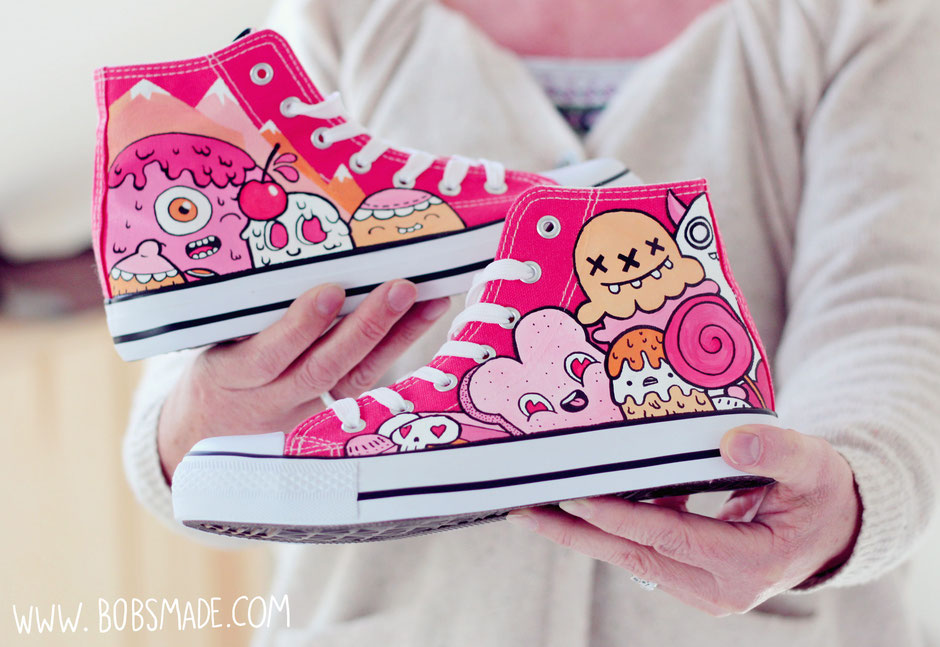 Buff Monster inspired shoes by bobsmade