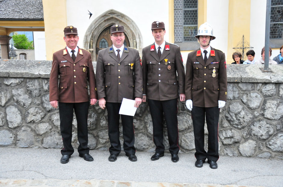 v.l.: BR Lorenz Neuner, BI Martin Tanzer, LM Hansjörg Peer, OBI Georg Crepaz