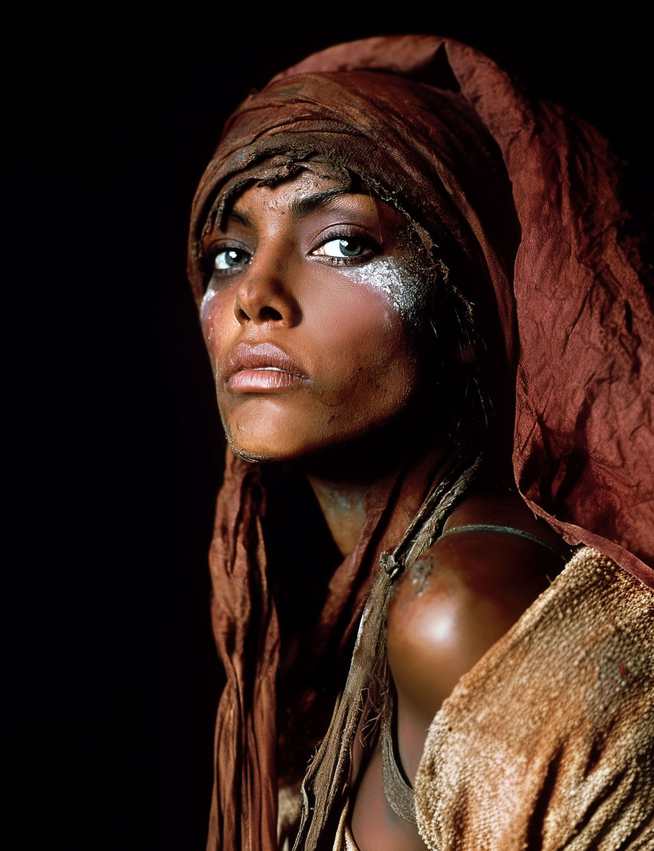 Fantasy styling portrait of a very beautiful woman inspired by a make up artist
