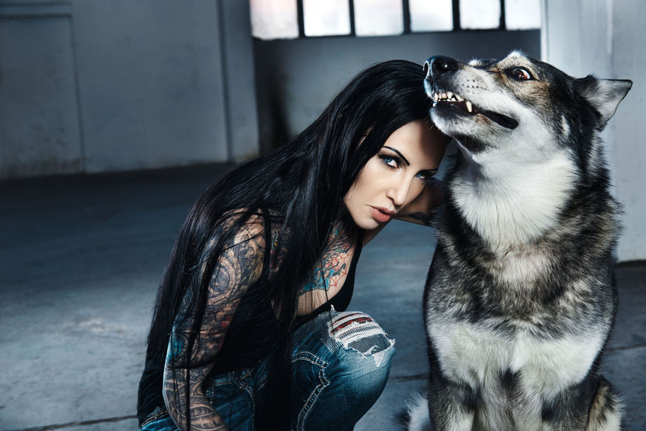 Tattoo Model Makani Terror with Lupo by Martin Boelt Photography
