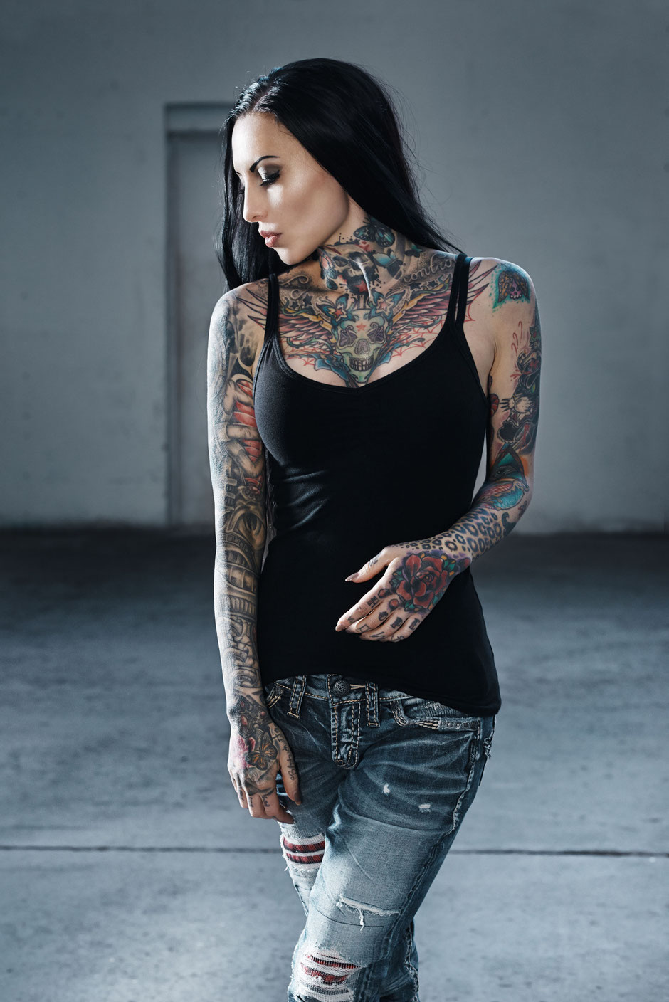 Portrait Tattoo Model Makani Terror by Martin Boelt Photography