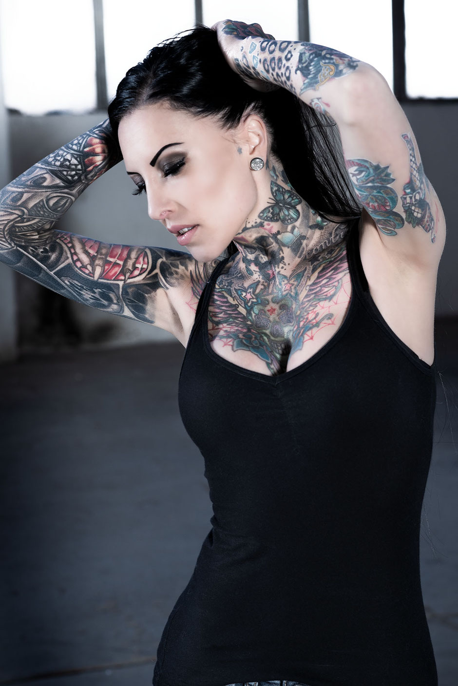 Backstage Tattoo Model Makani Terror