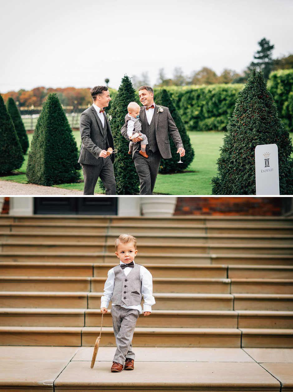 natural photographs of wedding guests walking and talking