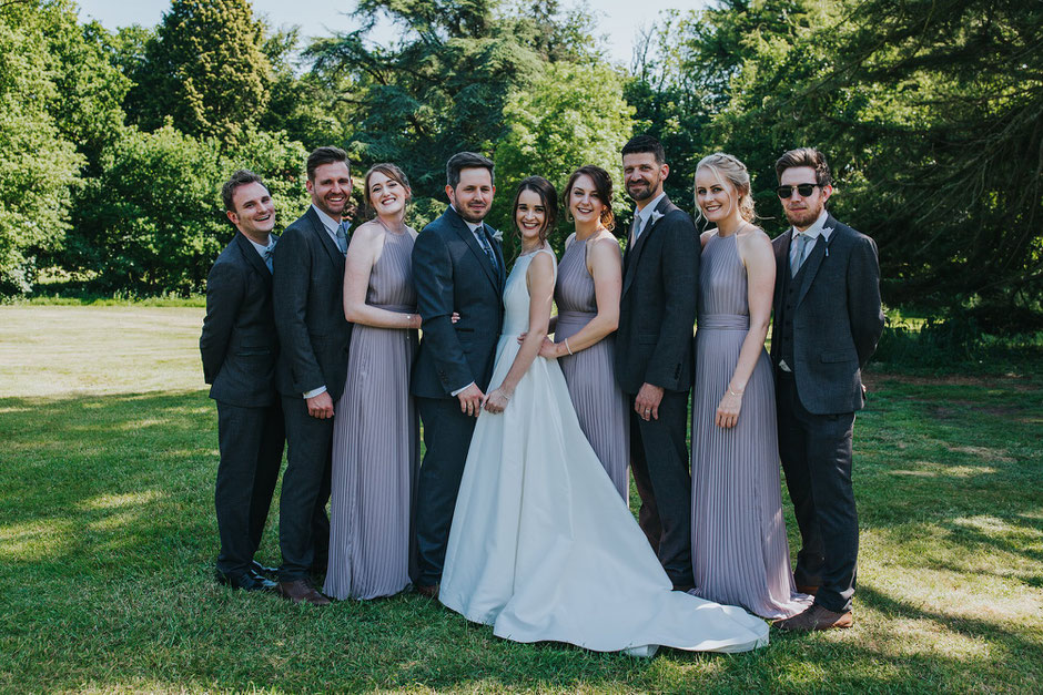 bride & grooms party at Bartle hall hotel wedding venue in Preston