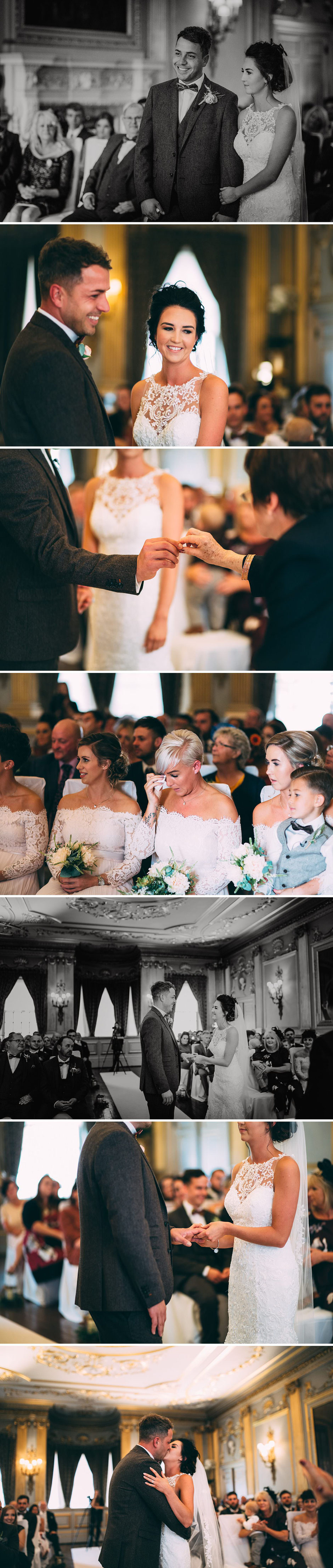 natural photographs of a wedding ceremony