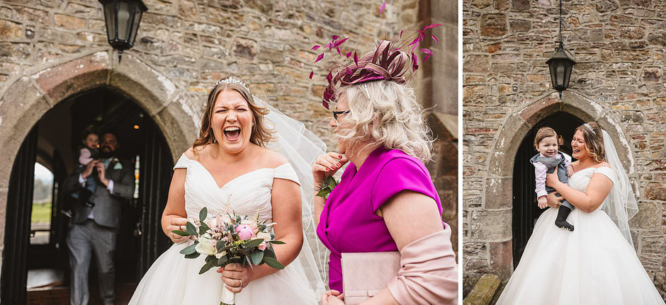 Candid photographs of a bride