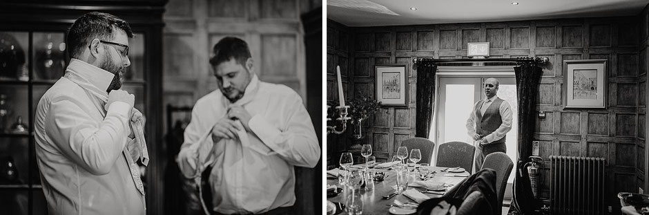 a groom and his best men getting ready for a wedding.