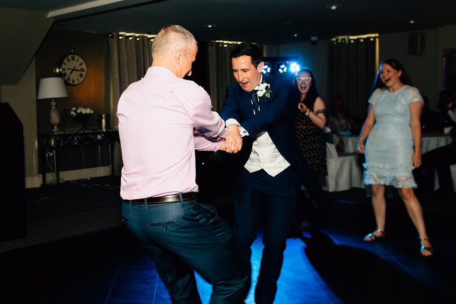 wedding guests dancing at ribby hall