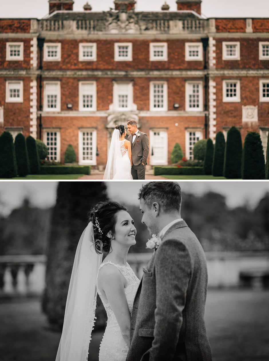 portraits of a bride and groom