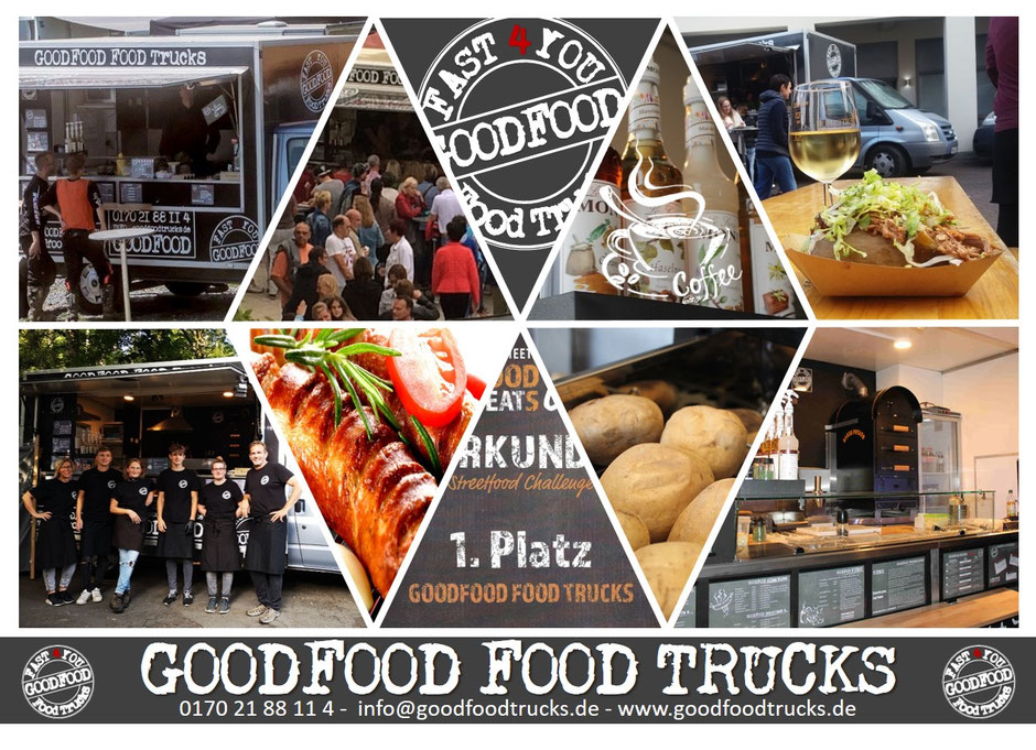 Image-Collage GOODFOOD FOODTRUCKS, Speisen, Team