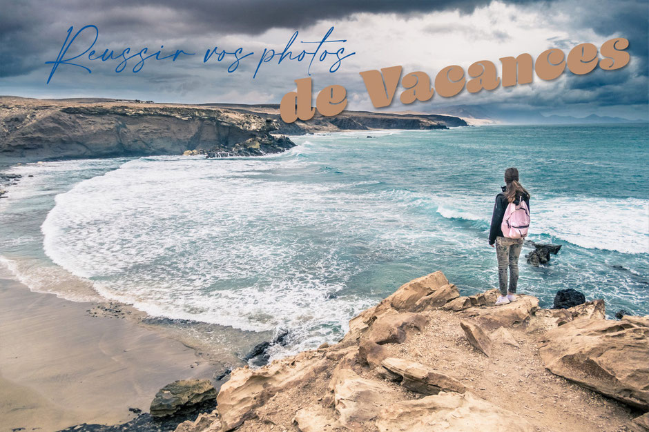 Comment réussir vos photos de vacances d'été - panorama sur une plage depuis une falaise