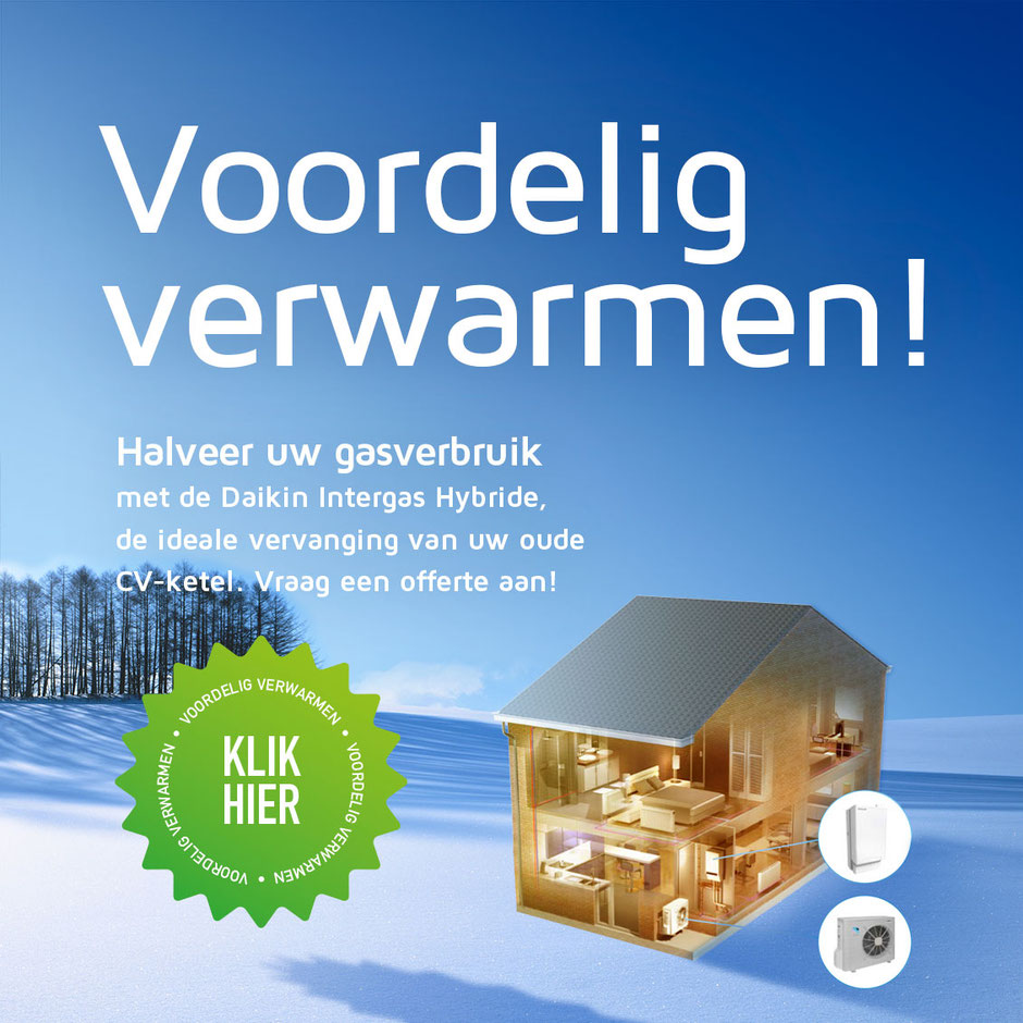 Daikin Intergas Hybride - Daikin Sensira FTXF - Gratis thermomok
