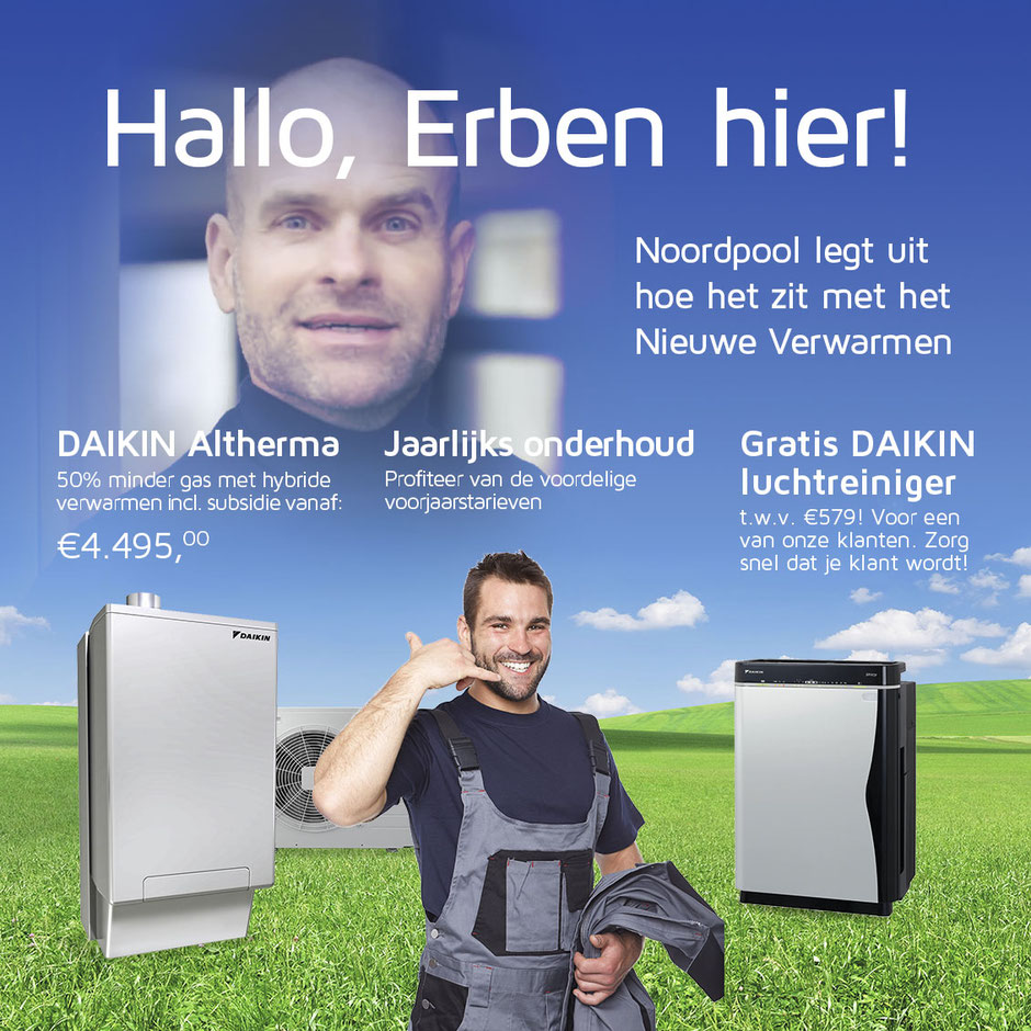 Erben Wennemars - Daikin Altherma Hybride - Jaarlijks onderhoud - Gratis Daikin Luchtreiniger