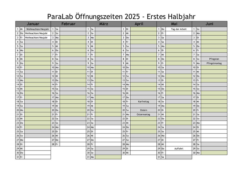 ParaLab: Öffnungszeiten Kotproben einsenden