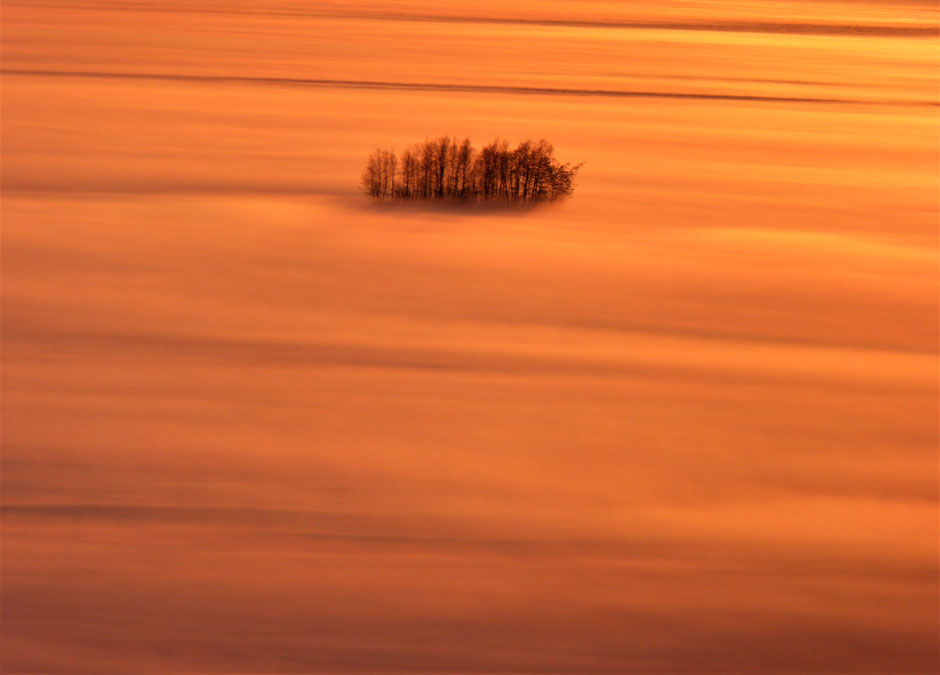 Abendrot Winter Insel Finnland