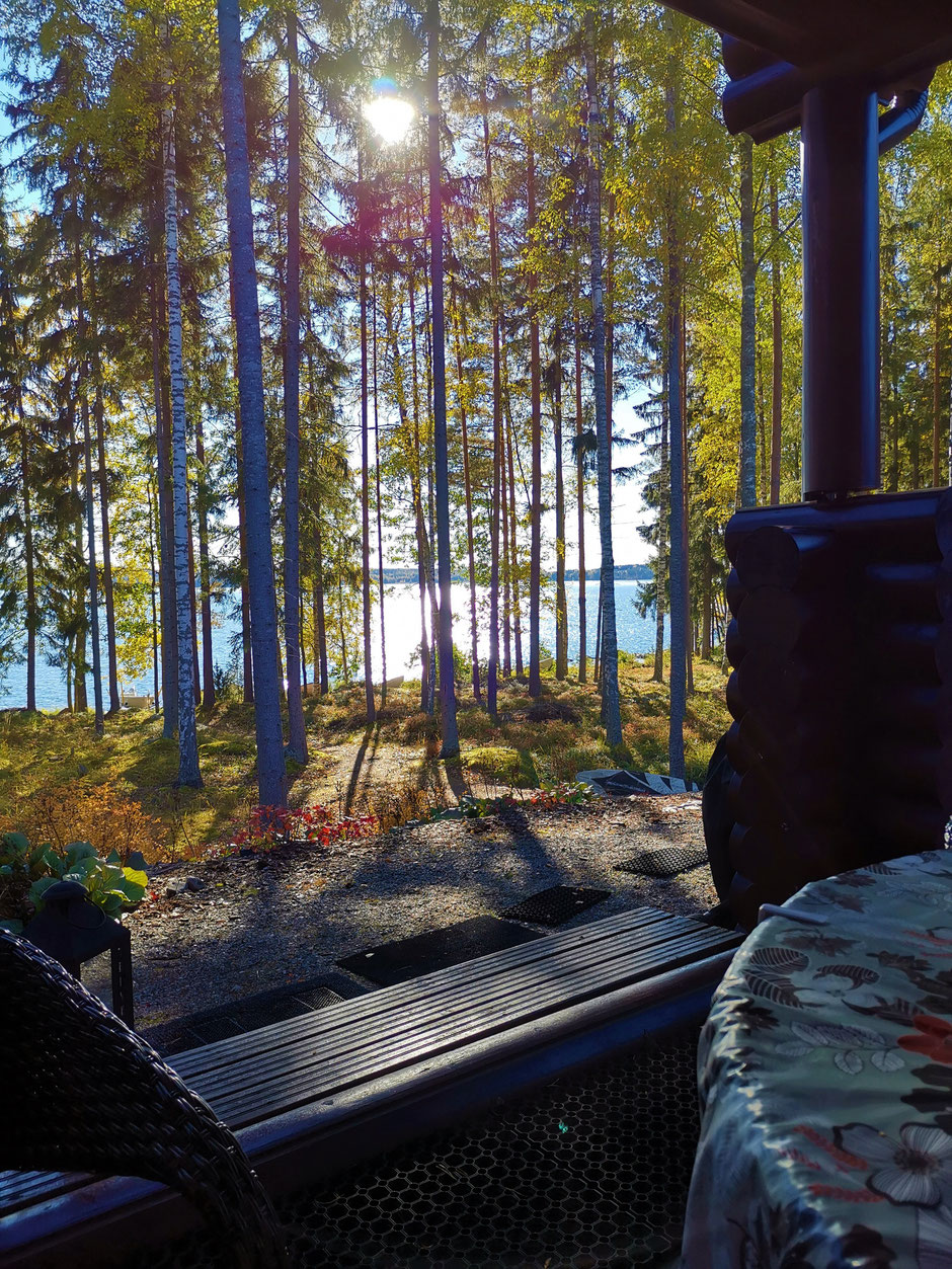 Finnland Terrasse See