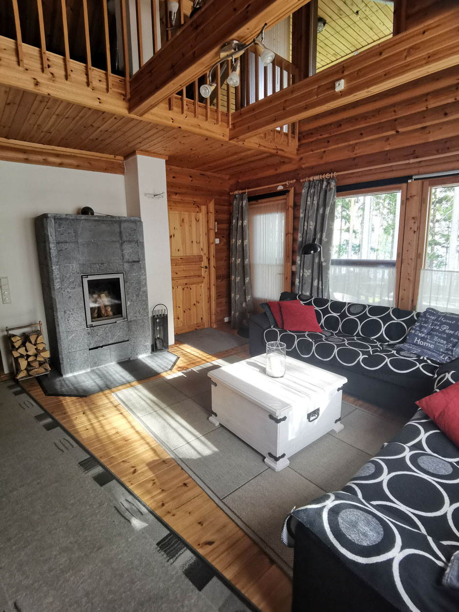 Speckstein Kaminofen Ferienhaus Finnland