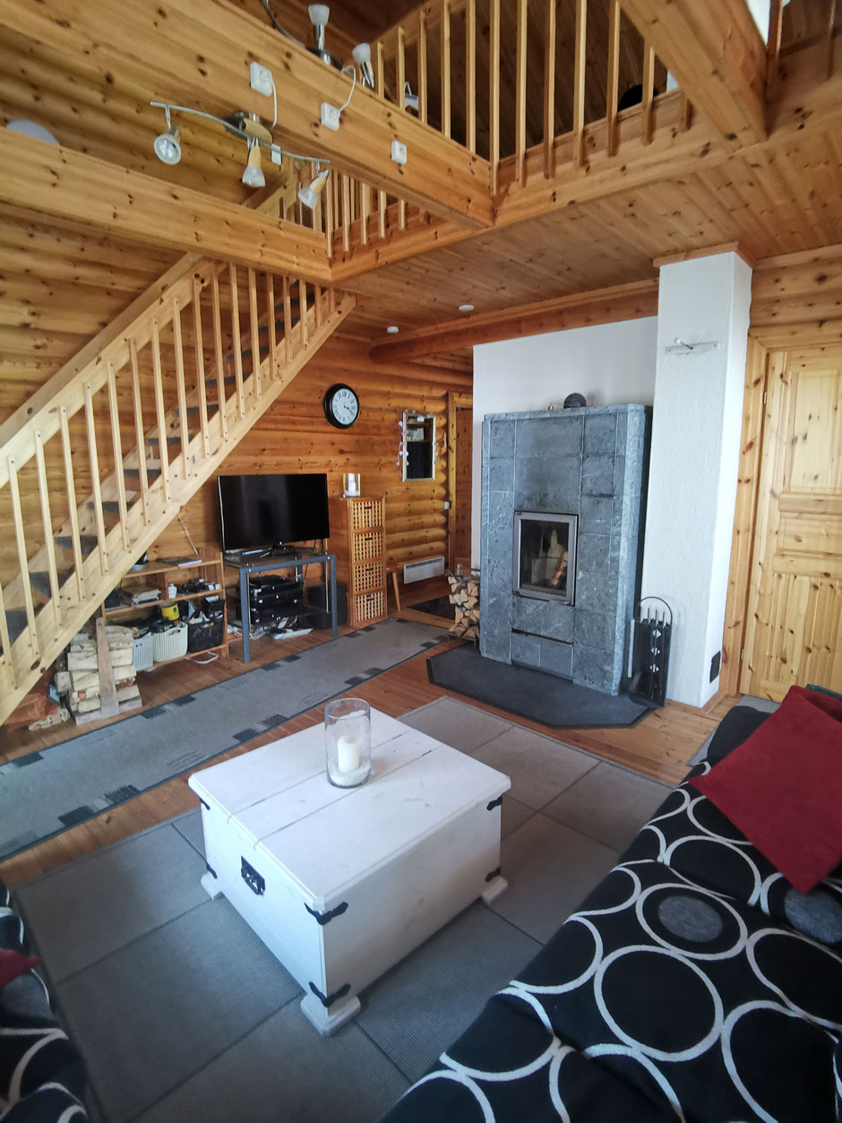 Speckstein Kaminofen Ferienhaus Finnland