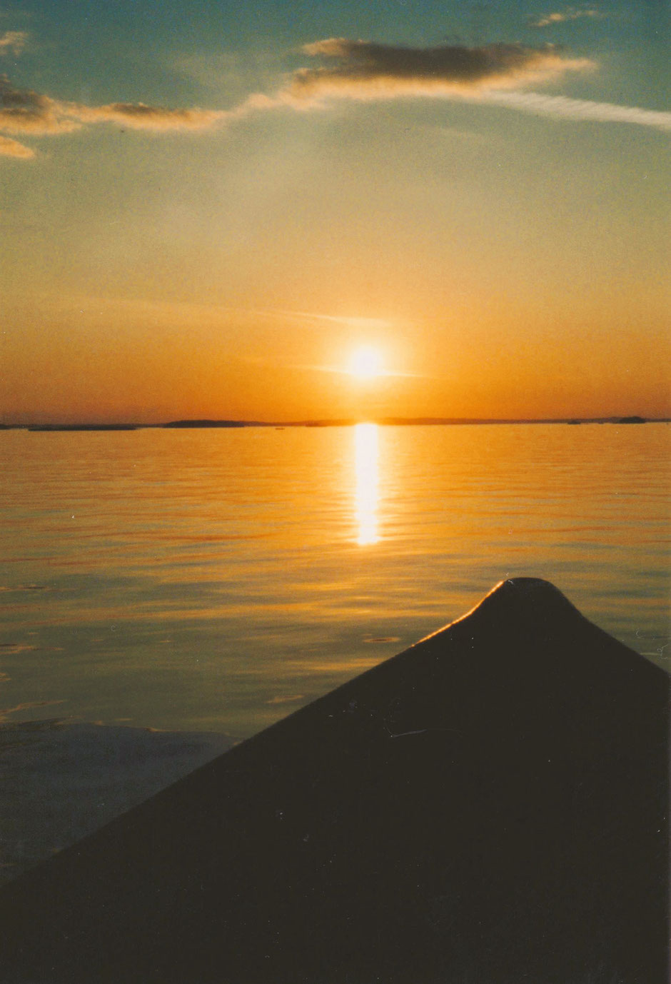 Boot Sonnenuntergang Finnland