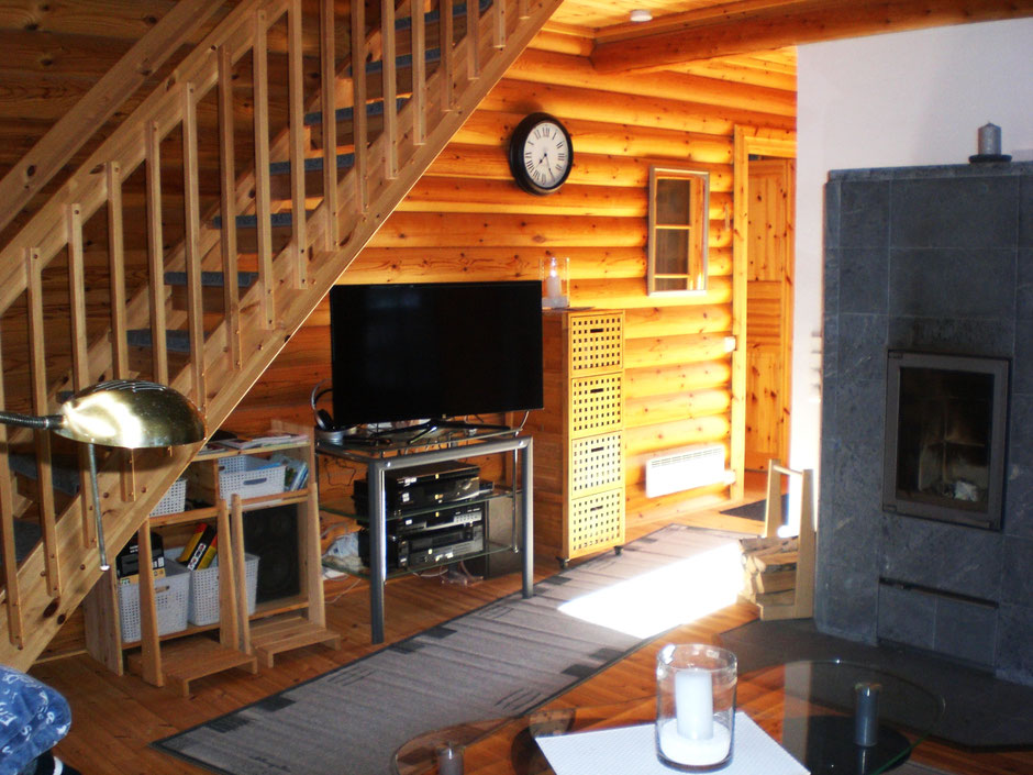 Wohnzimmer Blockhaus Finnland