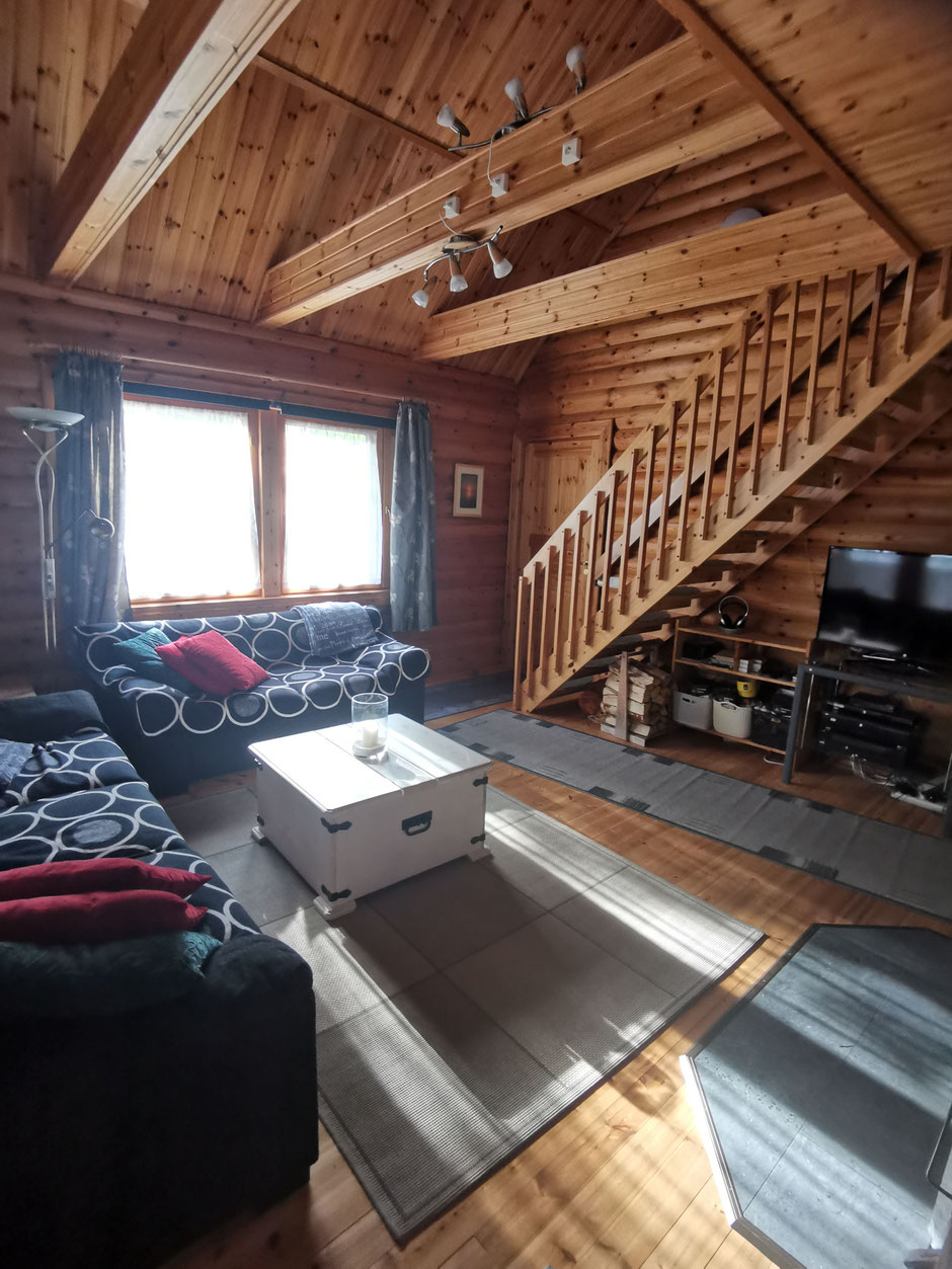Blockhaus Finnland Wohnhzimmer