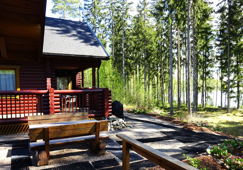 Ufer Blockhaus Päijänne See