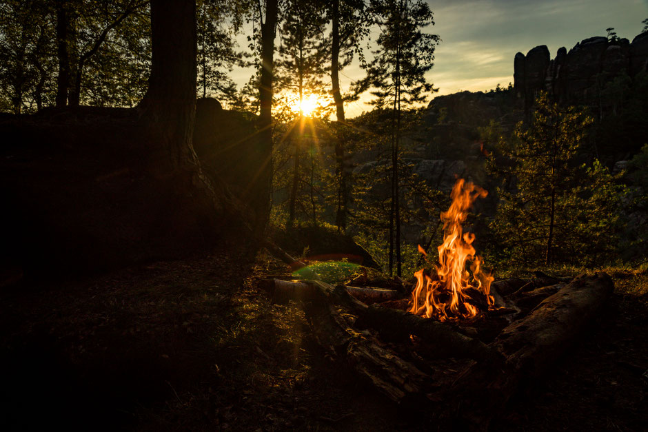 Abendstimmung im Elbsandsteingebirge