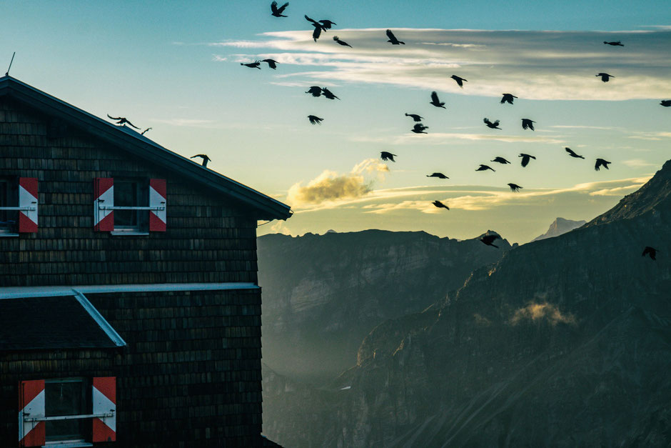 Innsbrucker Hütte im Morgengrauen