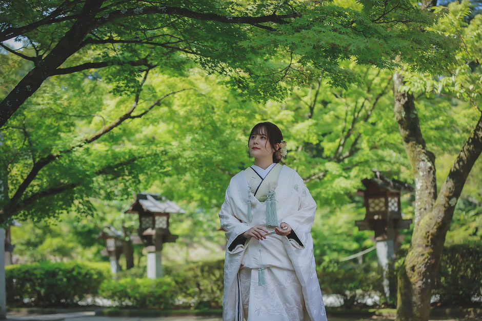 山梨フォトウェディング和装前撮りをロケーション撮影