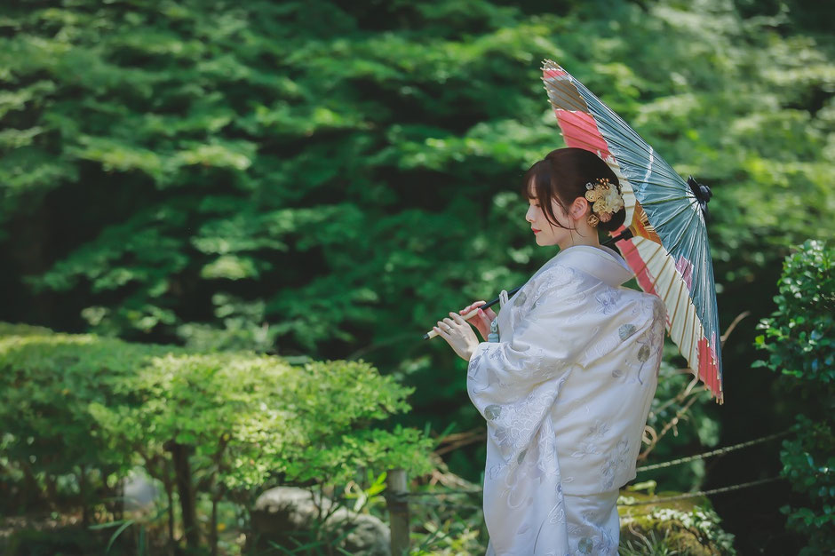 山梨フォトウェディング和装前撮りをロケーション撮影