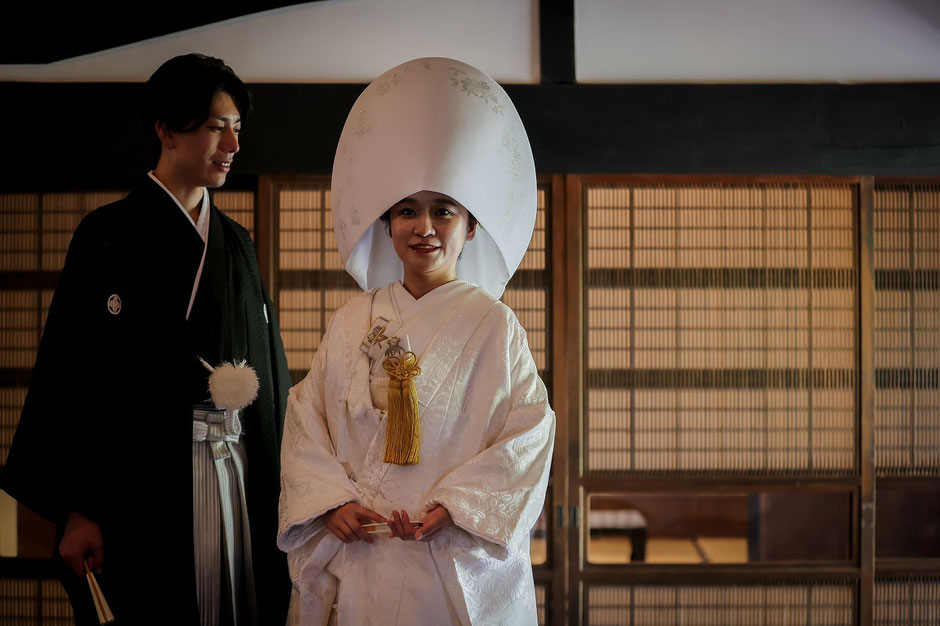 和装前撮りフォトウェディングの撮影を螢雪寮で撮影します