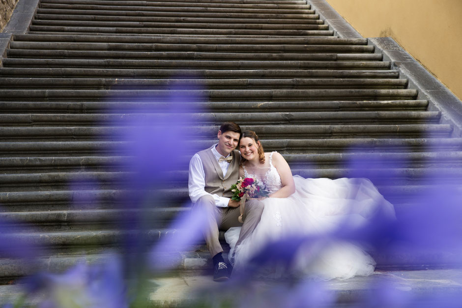 Hochzeitsfotografie im Landkreis Limburg Weilburg von Bianca Christen im Schloßgarten in Weilburg an der Lahn