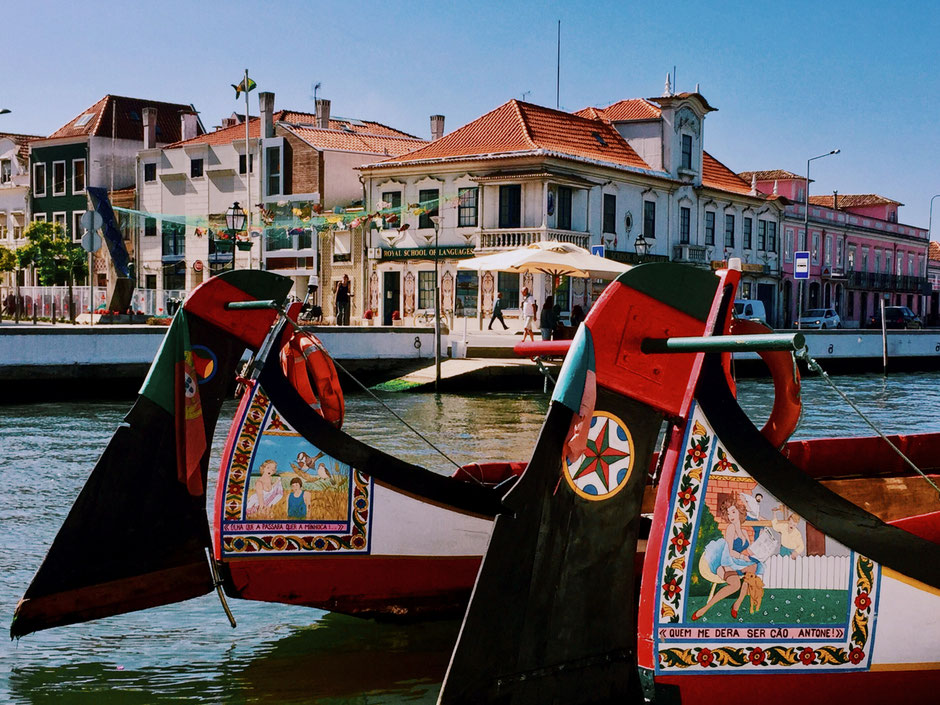 Picturesque view of the canals of Aveiro
