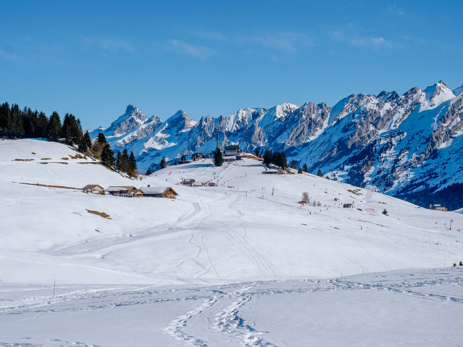 Beauregard, Plateau du Beauregard, La Clusaz, Aravis massif, Massif des Aravis, Haute-Savoie, France, Alpes, French Alps, Mountains, Montagnes